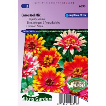Zinnia elegans Carrousel Mix (zaad) - Zahara-bloem